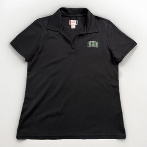 Clique‎ Polo Ohio University Bobcats Black Women’s Shirt Medium Collegiate